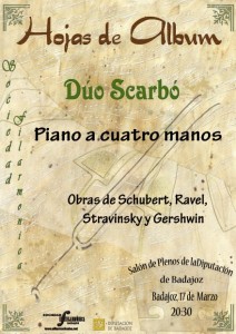 Cartel de concierto del Dúo Scarbó