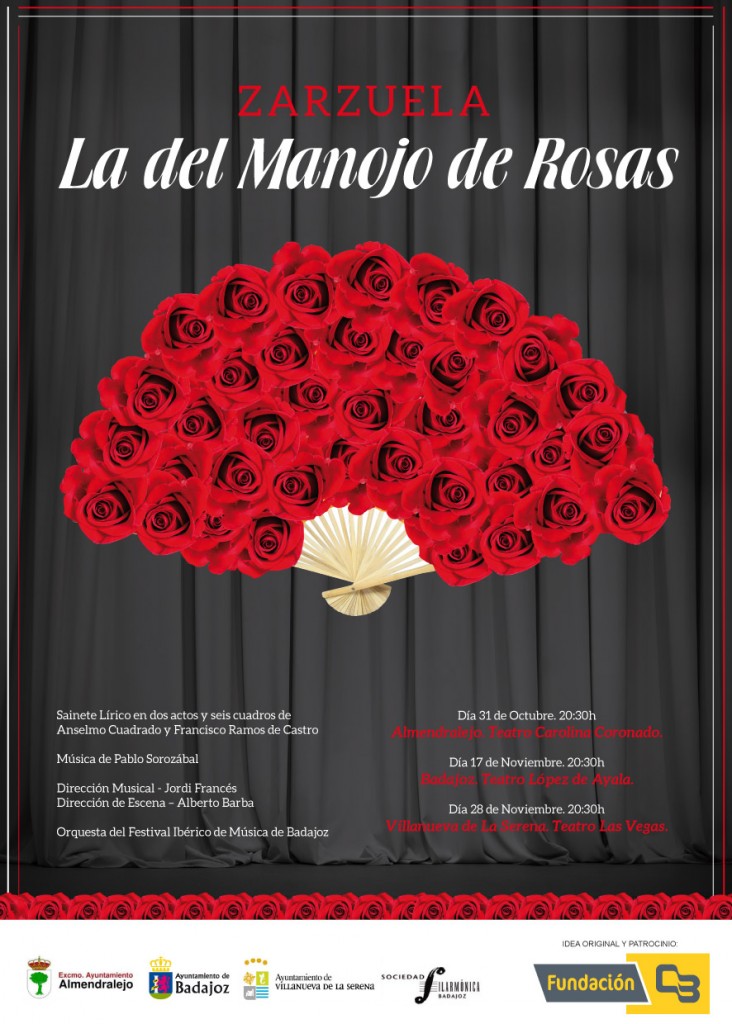 Cartel zarzuela 'La del manojo de rosas'