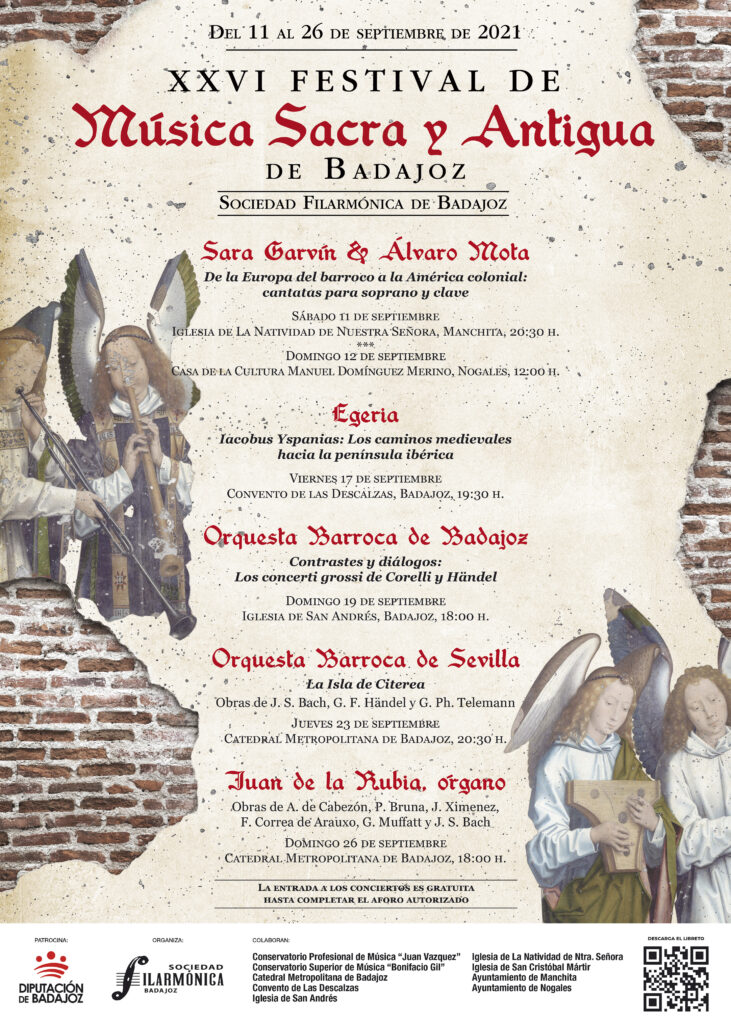 Protagonistas 26 Festival de Música Sacra y Antigua de Badajoz